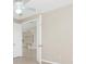 Bright bedroom with tile floors is adjacent to the dining area in this home at 117 Abercrombie Ave, Englewood, FL 34223