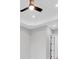 Bedroom with a ceiling fan, recessed lighting, crown molding and neutral walls at 123 Ferdon Cir, Port Charlotte, FL 33954
