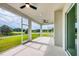 Covered lanai with ceiling fans, windows, and screened openings at 123 Ferdon Cir, Port Charlotte, FL 33954