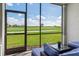 Screened-in patio offers views of the community golf course at 12550 Galapagos Ct # 104, Venice, FL 34293