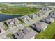 Wellen Park aerial view showcases the community layout with picturesque lakes at 17605 Boracay Ct # 201, Venice, FL 34293