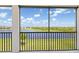 Screened patio with relaxing lake views at 17605 Boracay Ct # 201, Venice, FL 34293