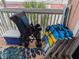 Convenient patio storage with beach equipment for fun-filled days at 2373 N Beach Rd # 1C, Englewood, FL 34223