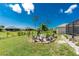Backyard firepit area, great for relaxing evenings and gatherings with friends at 262 Rotonda N Blvd, Rotonda West, FL 33947