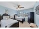 Twin bedroom with ceiling fan and beautiful view at 7554 Palm Island S Dr # 1813, Placida, FL 33946