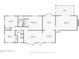 Floor plan displaying the layout of the bedrooms, bathrooms, living room and kitchen at 7690 Castleberry Ter, Englewood, FL 34224