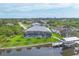 This beautiful home has a private dock and screened lanai with a pool, and is located on the water at 10079 Lebanon Dr, Port Charlotte, FL 33981