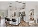 Bright kitchen features a marble island with barstool seating, and stainless steel appliances, perfect for cooking and entertaining at 2679 Armenia Rd, North Port, FL 34286
