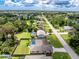 Birds-eye view of the house showing the pool, spacious yard, lanai and surrounding neighborhood at 4221 Ulster Ave, North Port, FL 34287