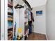 Walk-in closet with organization features and shelving provides plenty of space for clothes, shoes, and accessories at 4227 Winona St, Port Charlotte, FL 33948
