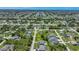 Peaceful neighborhood aerial shot showcasing a picturesque canal at 7437 Bass St, Englewood, FL 34224