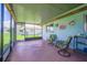 Relaxing screened patio with comfortable seating and view of the backyard, perfect for outdoor enjoyment at 7437 Bass St, Englewood, FL 34224