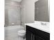 Well maintained bathroom featuring a shower and tub combo, sleek vanity, and modern fixtures at 1530 Hyssop Loop, North Port, FL 34289