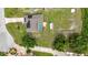 Aerial view of house featuring a pool, solar panels, and large lot at 2541 Northway Dr, Venice, FL 34292
