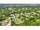 Aerial view of residential neighborhood with mature trees and spacious yards at 2541 Northway Dr, Venice, FL 34292