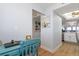 Small home office with light teal desk and chair at 103 1St E St # 204, St Petersburg, FL 33715