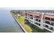 Aerial view showcasing the building's waterfront location at 103 1St E St # 204, St Petersburg, FL 33715