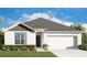 Single-story home with gray accents and two-car garage at 5480 Mosquero Rd, Spring Hill, FL 34606