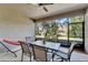 Enjoy outdoor dining on screened patio with a view at 14069 Wineberry Dr, Dade City, FL 33525