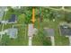 Aerial view of the property, showcasing its location within a serene neighborhood and spacious lot at 3143 Grayton Dr, Spring Hill, FL 34609