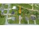 Aerial view showcasing the property's location within a residential neighborhood at 3143 Grayton Dr, Spring Hill, FL 34609