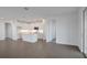 Modern kitchen with white cabinets, quartz countertops and stainless steel appliances at 9136 Gulf Haven Dr, Parrish, FL 34219