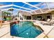 Relaxing screened pool and spa area at 254 Rotonda E Blvd, Rotonda West, FL 33947