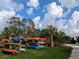 Community kayak launch area with racks for kayaks or canoes at 917 Riverscape St, Bradenton, FL 34208