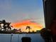 Peaceful backyard view at sunset with a white fence and tropical plants at 351 Harbor Psge, Clearwater Beach, FL 33767