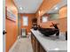 Elegant bathroom with double sinks, quartz countertop, and modern fixtures at 351 Harbor Psge, Clearwater Beach, FL 33767