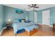 Spacious bedroom with king-size bed and wood floors at 351 Harbor Psge, Clearwater Beach, FL 33767