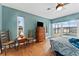 Bedroom with a king bed, water view, and built-in dresser at 351 Harbor Psge, Clearwater Beach, FL 33767