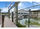 Close-up view of the boat lift, ready to use at 351 Harbor Psge, Clearwater Beach, FL 33767