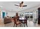 Dining area with water views at 351 Harbor Psge, Clearwater Beach, FL 33767