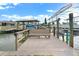 Relaxing bench overlooking the canal on a private dock at 351 Harbor Psge, Clearwater Beach, FL 33767