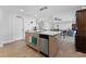 Kitchen island with sink and dishwasher, opens to living area at 351 Harbor Psge, Clearwater Beach, FL 33767