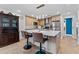 Modern kitchen featuring island, stainless steel appliances, and ample cabinetry at 351 Harbor Psge, Clearwater Beach, FL 33767