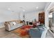 Living room with fireplace and water view at 351 Harbor Psge, Clearwater Beach, FL 33767