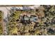 Aerial view of the property showcasing the roof and the surrounding foliage at 7157 Knoxville Dr, Webster, FL 33597