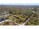 A high shot of the house and yard surrounded by lush woodland at 7157 Knoxville Dr, Webster, FL 33597