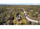 Aerial view of property with a yellow border indicating the land owned at 7157 Knoxville Dr, Webster, FL 33597