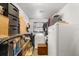 Walk-in storage room is equipped with shelves, a washer, and a dryer at 7157 Knoxville Dr, Webster, FL 33597