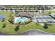 Aerial view of community with pool and pickleball courts at 7005 River Hammock Dr # 207, Bradenton, FL 34212