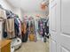 Walk-in closet with shelving and hanging racks providing ample storage for clothes and accessories at 13003 Upward Pl, Riverview, FL 33579