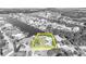 Desirable waterfront property offering canal access and picturesque neighborhood, outlined with yellow at 3427 Minnow Creek Dr, Hernando Beach, FL 34607