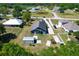 Aerial view of the house and backyard featuring a shed at 3708 Alafia Creek St, Plant City, FL 33567