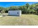 Exterior shot of shed with steel frame, metal roof and siding at 3708 Alafia Creek St, Plant City, FL 33567