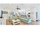 Open concept living area with a comfortable sectional sofa and view of the kitchen at 283 Saint Lucia Dr # 101, Bradenton, FL 34209