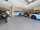 Spacious garage with ample storage, and parking for a car and motorcycles at 7020 Hawks Harbor Cir, Bradenton, FL 34207
