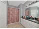 Functional bathroom featuring tile flooring, vanity with sink, and shower with curtain at 4135 Rocky Fork Ter, Ellenton, FL 34222
